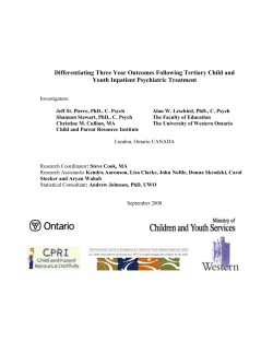 Three year outcomes in tertiary care