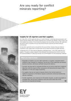 Are you ready for conflict minerals reporting?