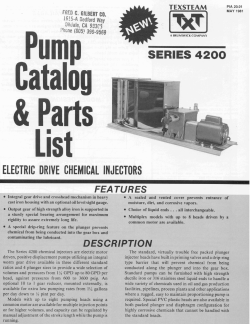 electric drive chemical injectors