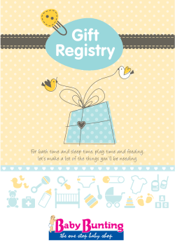 our Gift Registry Booklet