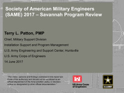 ISO 9001:2000 Presentation for Corps of Engineers