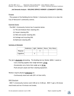 Physical Demands Analysis