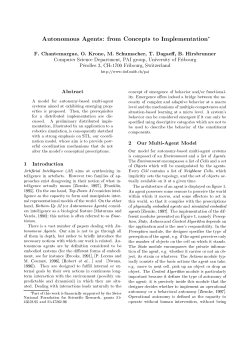 Autonomous Agents: from Concepts to Implementation*