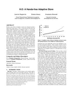 H2O: A Hands-free Adaptive Store