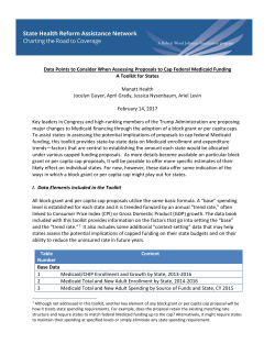 Data Points to Consider When Assessing Proposals to Cap Federal