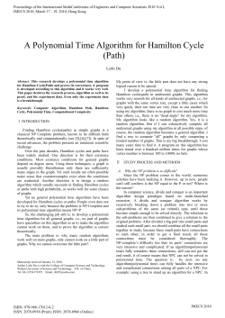A Polynomial Time Algorithm for Hamilton Cycle (Path)