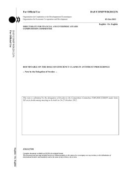 Roundtable on the role of efficiency claims in