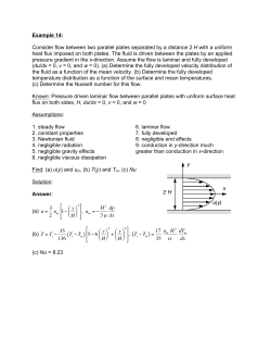 Example 14: Consider flow between two parallel plates