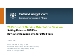 Ontario Energy Board Roles and Responsibilities