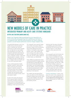 new models of care in practice