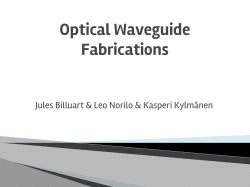 Optical Waveguide Fabrications