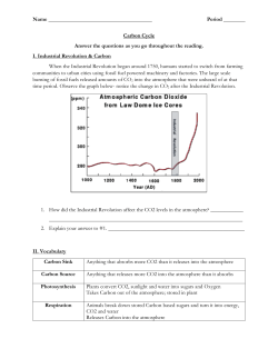 Carbon Cycle Reading