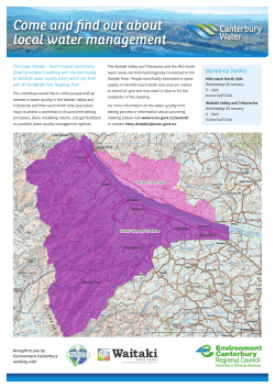 Come and find out about local water management