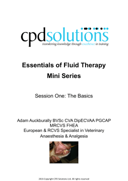 Essentials of Fluid Therapy Mini Series