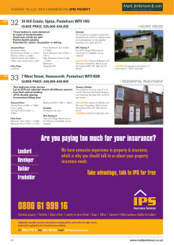 32 34 Hill Estate, Upton, Pontefract WF9 1HU 33 7 West Street