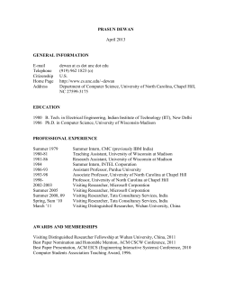 prasun dewan - UNC Computer Science