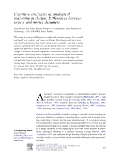 Cognitive strategies of analogical reasoning in design