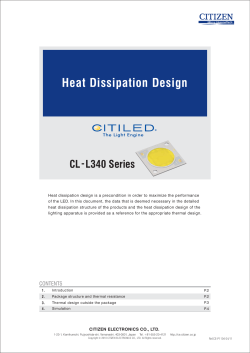 Heat Dissipation Design - citizen electronics co.,ltd.