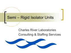 Semi &ndash; Rigid Isolator Units - Laboratory Animal Welfare Training