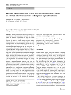 Elevated temperatures and carbon dioxide