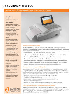 The BURDICK&reg; 8500 ECG