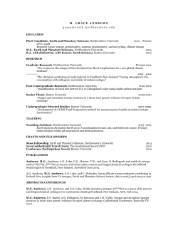Curriculum Vitae - Northwestern University