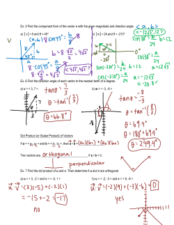 Ex. 5 Find the component form of the vector v with the given