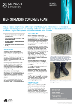 A novel process for producing light weight concrete structures with