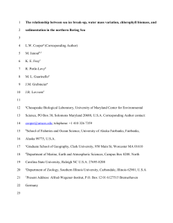 Progression of the spring bloom in the northern Bering Sea and