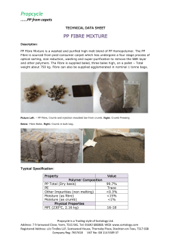 PP Fibre Mix Data Sheet &ndash; English Language