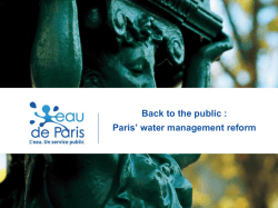 Paris` water management reform