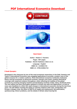 PDF International Economics