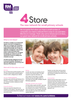 The new network for small primary schools