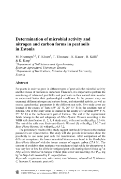 Determination of microbial activity and nitrogen and carbon forms in