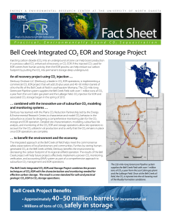 Bell Creek CO2 Sequestration Monitoring Project