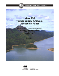 Lakes TSA Timber Supply Analysis Discussion Paper
