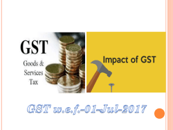 Goods and Service Tax-GST