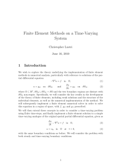 Finite Element Methods on a Time-Varying System
