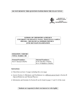 do not remove this question paper from the exam venue