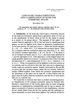 curvature characterization and classification of rank