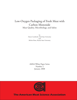 Low-Oxygen Packaging of Fresh Meat with Carbon Monoxide
