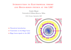 Introduction to Electroweak theory and Higgs-boson physics at