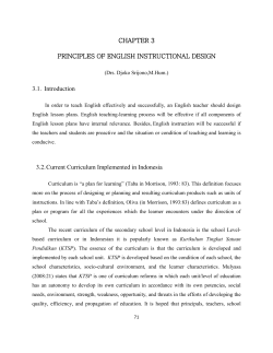 CHAPTER 3 PRINCIPLES OF ENGLISH INSTRUCTIONAL DESIGN