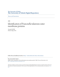 Identification of Francisella tularensis outer membrane proteins