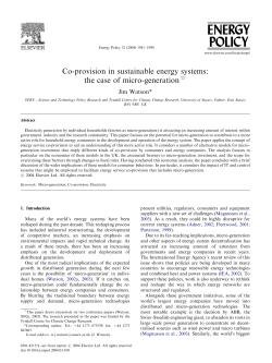 Co-provision in sustainable energy systems: the case of micro