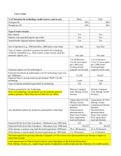 Cover Letter % of Nutrients the technology would recover ( put to