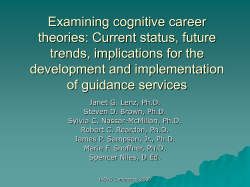 Examining cognitive career theories: Current
