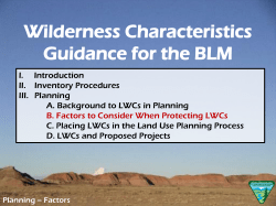 III-B: Planning - Factors to Consider When