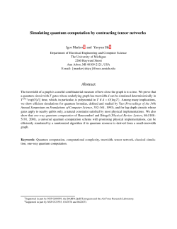 Simulating quantum computation by contracting tensor networks