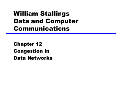 12. Congestion in Data Networks